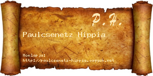 Paulcsenetz Hippia névjegykártya